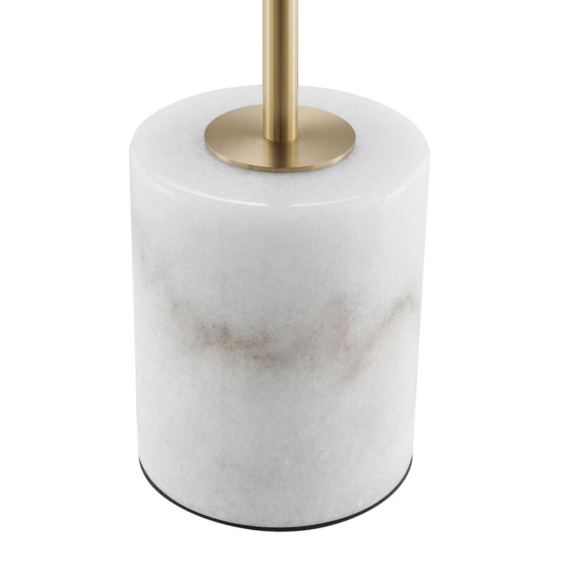 Anechdoche Table Lamp Gold and White Metal, Glass and Marble LED Light
