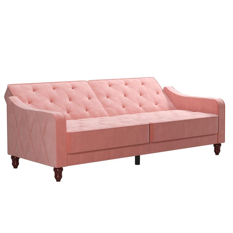 Vintage Tufted Split Back Futon