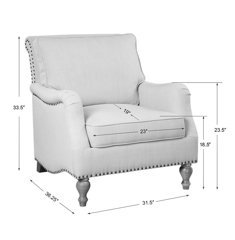 Armstead Antique White Armchair