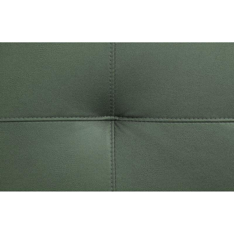 Octavio Adjustable Sofa w/2 Pillows, Green Fabric LV
