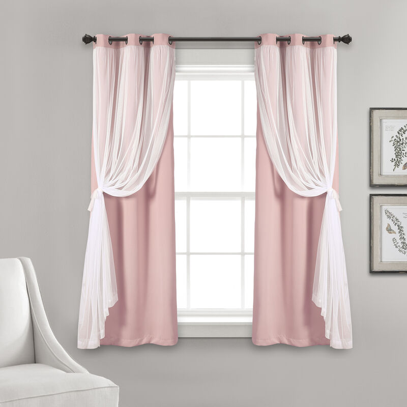 Lush Décor Grommet Sheer Panels With Insulated Blackout Lining