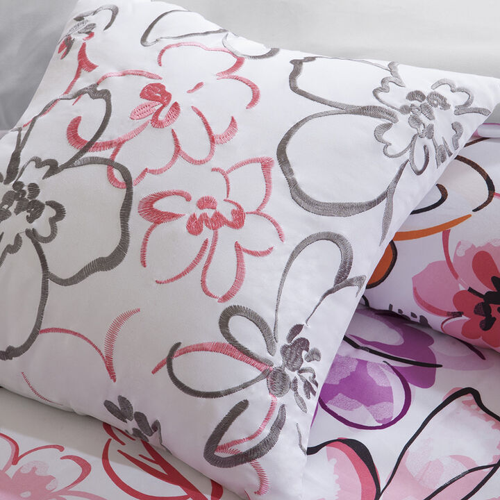 Gracie Mills Lysandra Floral Print Comforter Set