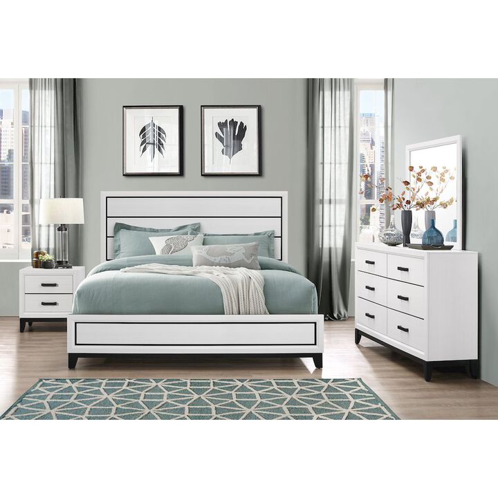Global Furniture USA Rustic Transitional Kate White Dresser, White