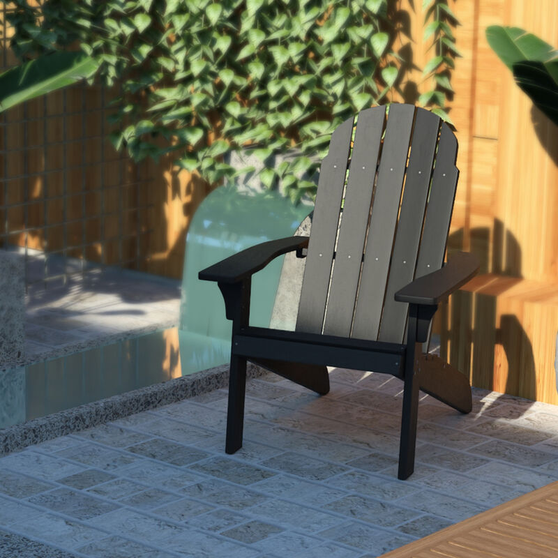 PolyTEAK Adirondack Chair For Fire Pits, Patio, Porch, and Deck, Traditional Element Collection