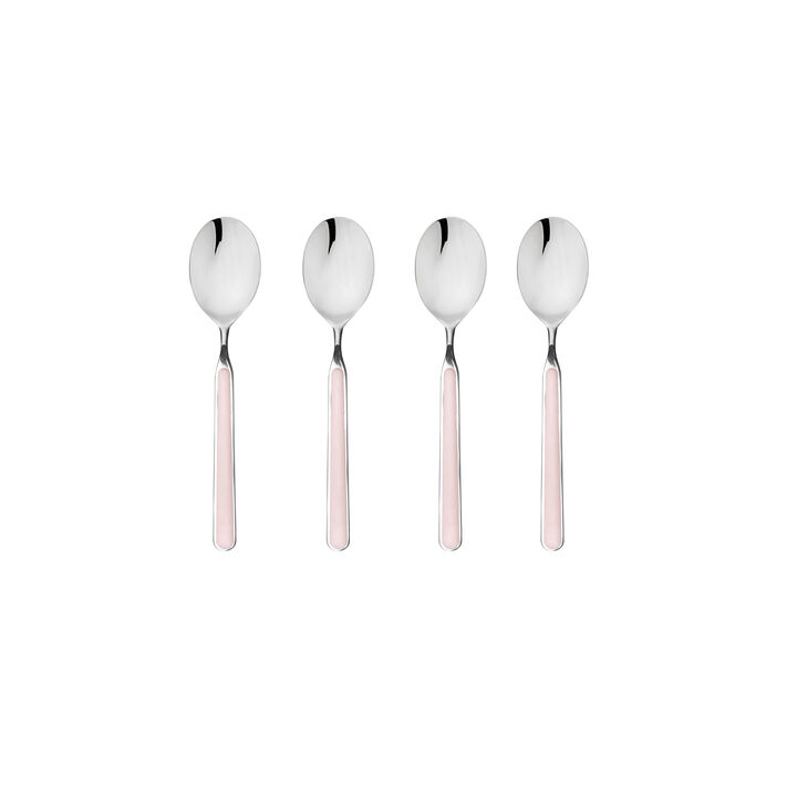 Fantasia 4-Piece Coffee Spoon Set in Pale Rose