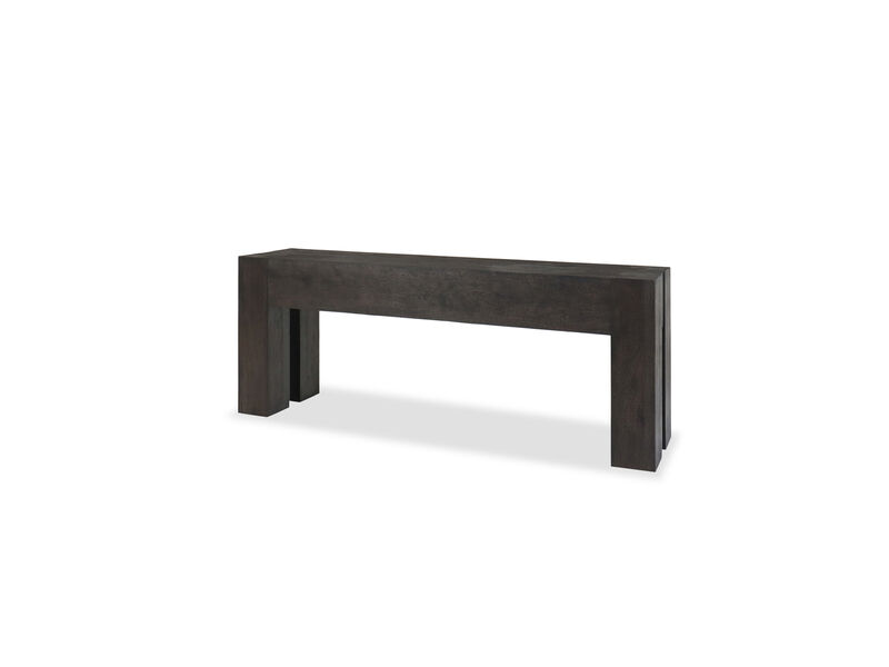 Abaso Console Table in Ebony Rustic Wormwood Oak