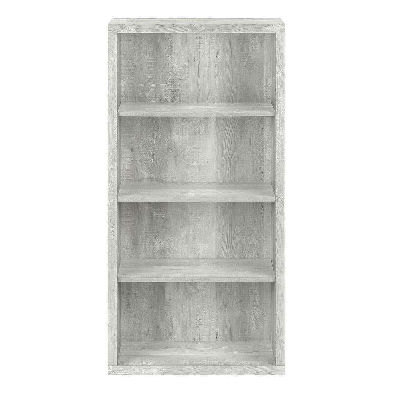 Monarch Specialties I 7405 Bookshelf, Bookcase, Etagere, 5 Tier, 48"H, Office, Bedroom, Laminate, Grey, Contemporary, Modern