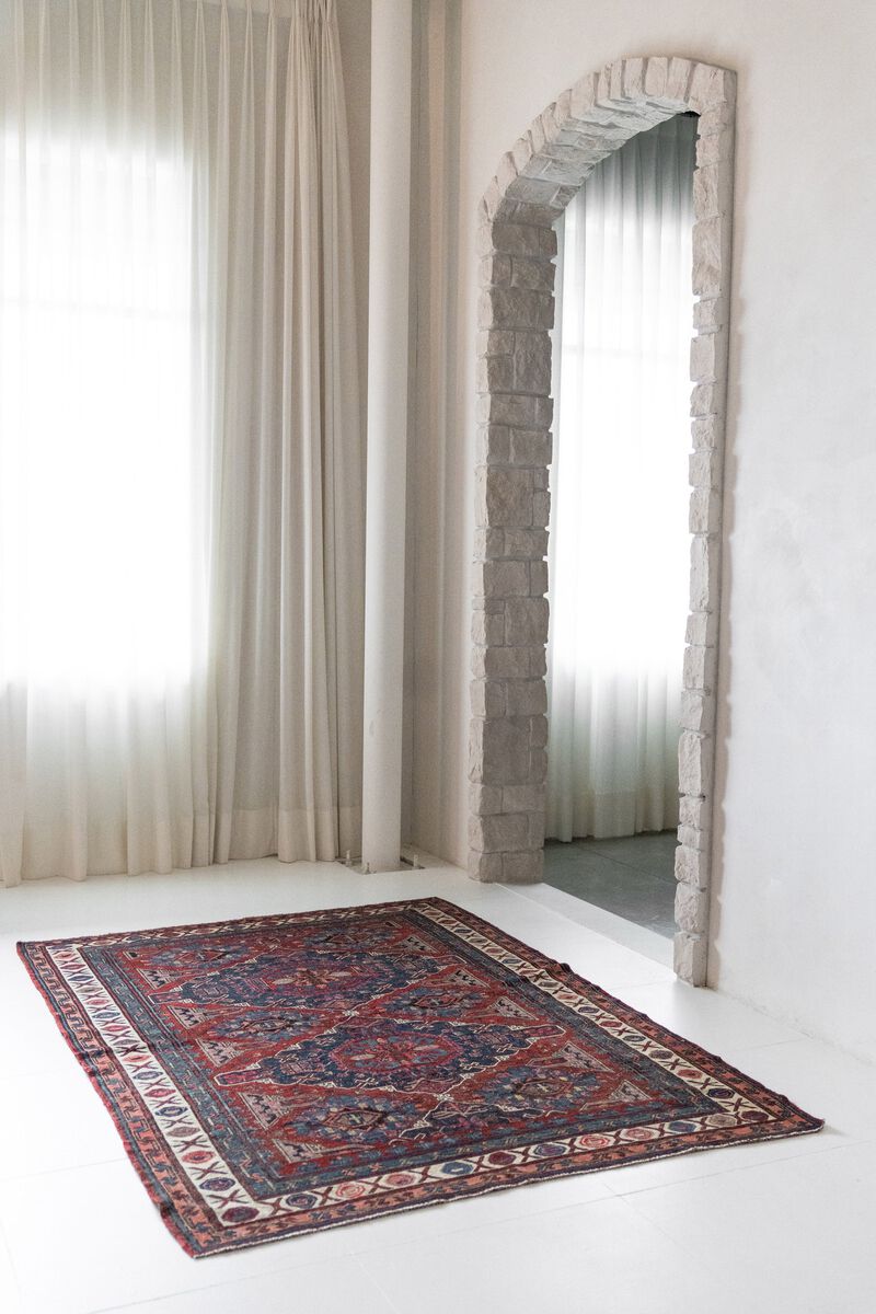 District Loom Vintage Soumak scatter rug-Teton