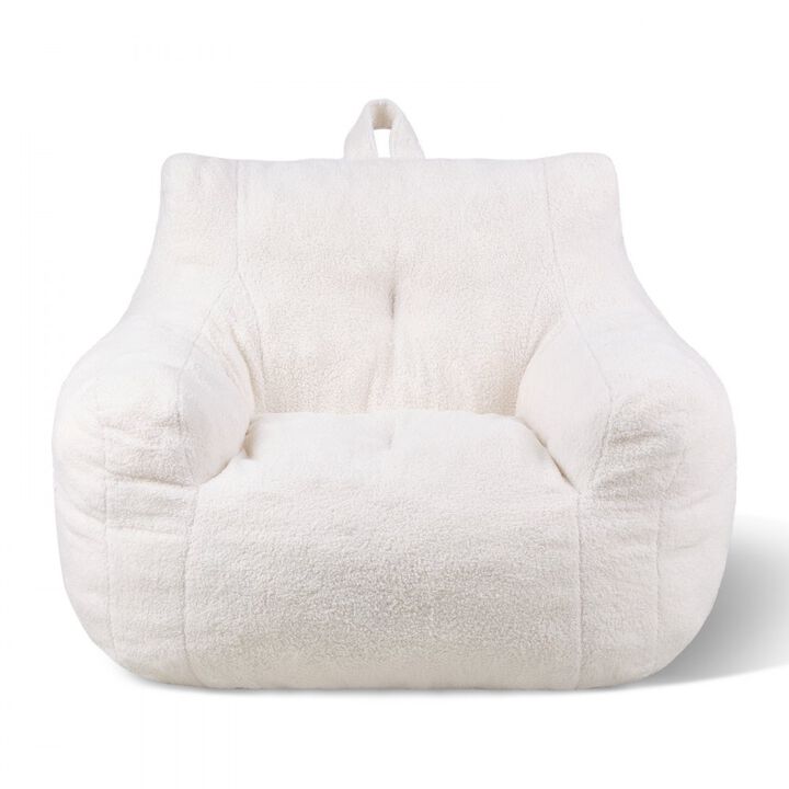Bean Bag Chair with Soft Armrests and Side Pocket for Adults or Teens
