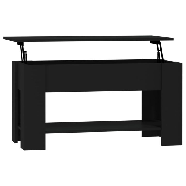 vidaXL Coffee Table Black 39.8"x19.3"x20.5" Engineered Wood