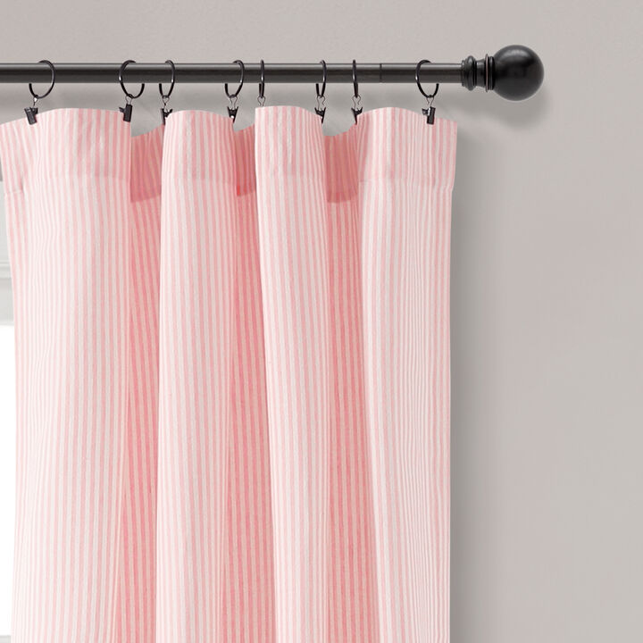 Vintage Stripe Yarn Dyed Cotton Window Curtain Panels