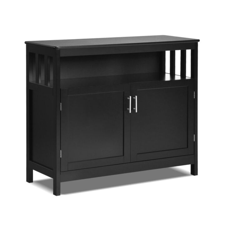 Hivvago Kitchen Buffet Server Sideboard Storage Cabinet with 2 Doors and Shelf