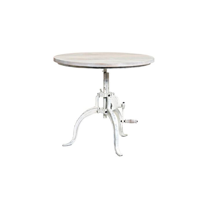 Carolina Living Riley Adjustable Height Rustic Coffee Table - Whitewash