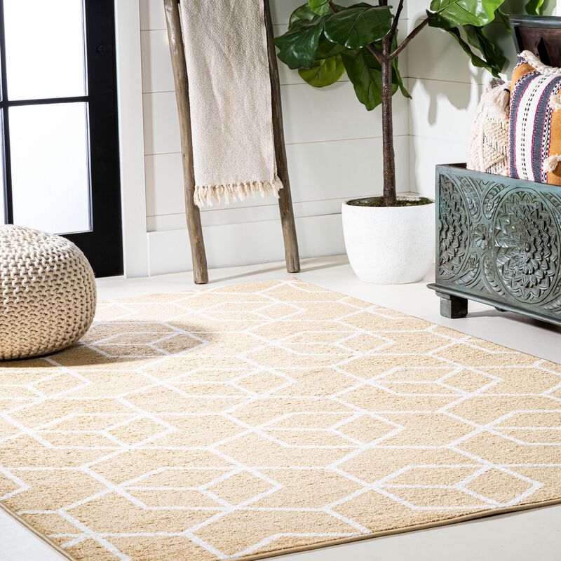 Tumbling Blocks Modern Geometric Area Rug