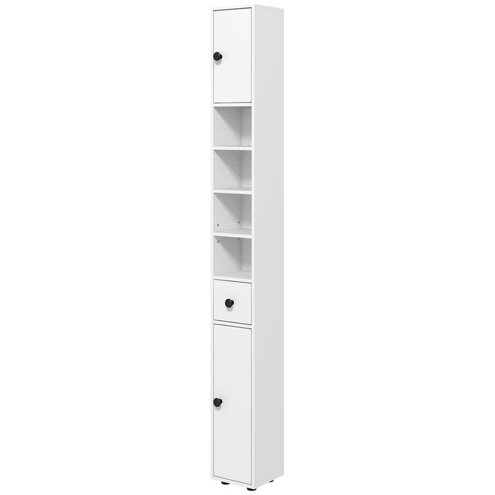 Bathroom Storage Cabinet w/ Shelves, Toilet Paper Cabinet, White