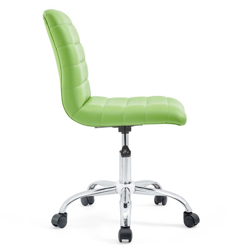 Modway Furniture - Ripple Armless Mid Back Vinyl Office Chair Bright Green