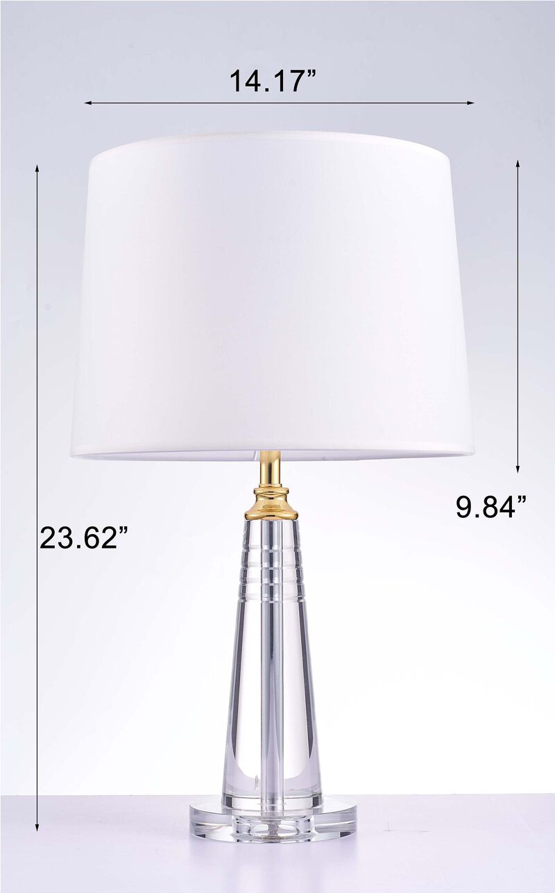 Pasargad Home Modus Collection Metal & Crystal Table Lamp Lights