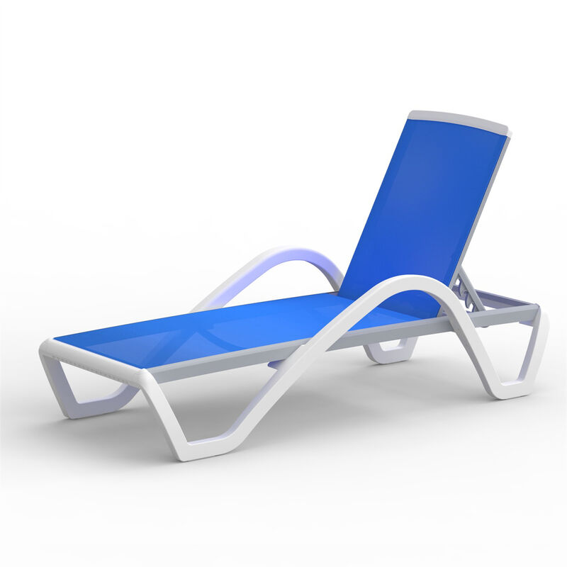 Adjustable Aluminum Pool Lounge Chair - Blue