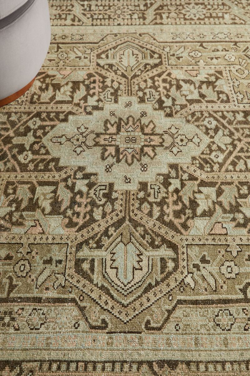 District Loom Vintage Persian Heriz Area Rug- Kaven