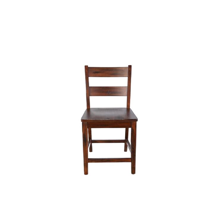 Sunny Designs Bar Ladderback Barstool, Wood Seat