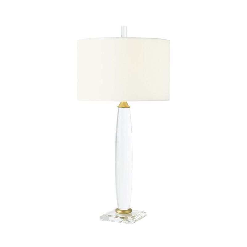 Bowed Crystal Column Lamp