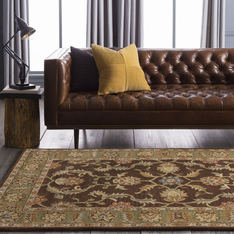 Caesar CAE-1007 4' Square Brown Rug