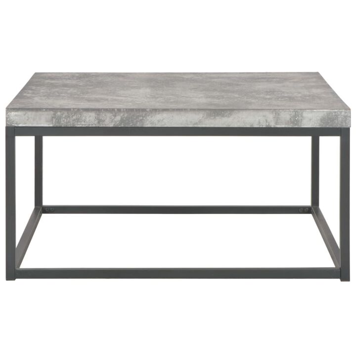 vidaXL Coffee Table 29.5"x29.5"x15" Concrete Look