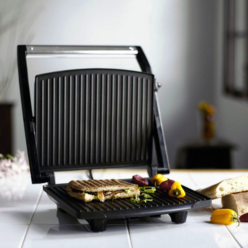 Brentwood Select TS-651 Compact Non-Stick Panini Press & Sandwich Maker, Stainless Steel