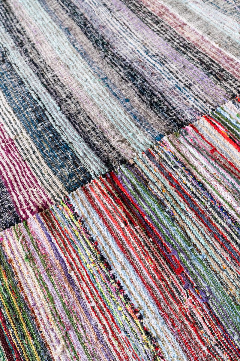 District Loom Vintage Turkish rag area rug