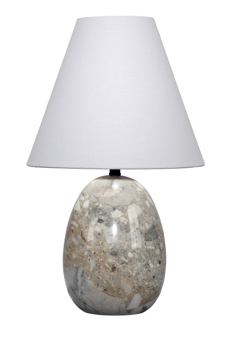 Capsule Table Lamp, Travertine