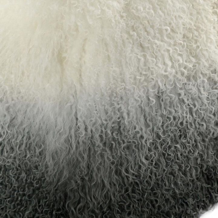 Belen Kox Luxe Tibetan Sheep Fur Pouf, Belen Kox