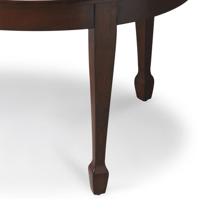 Butler Specialty Company Clayton Oval Wood Coffee Table, Dark Brown