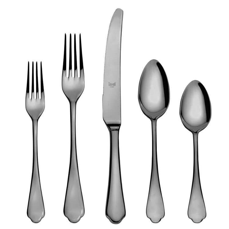 Dolce Vita Black Gold Flatware 20 Pieces