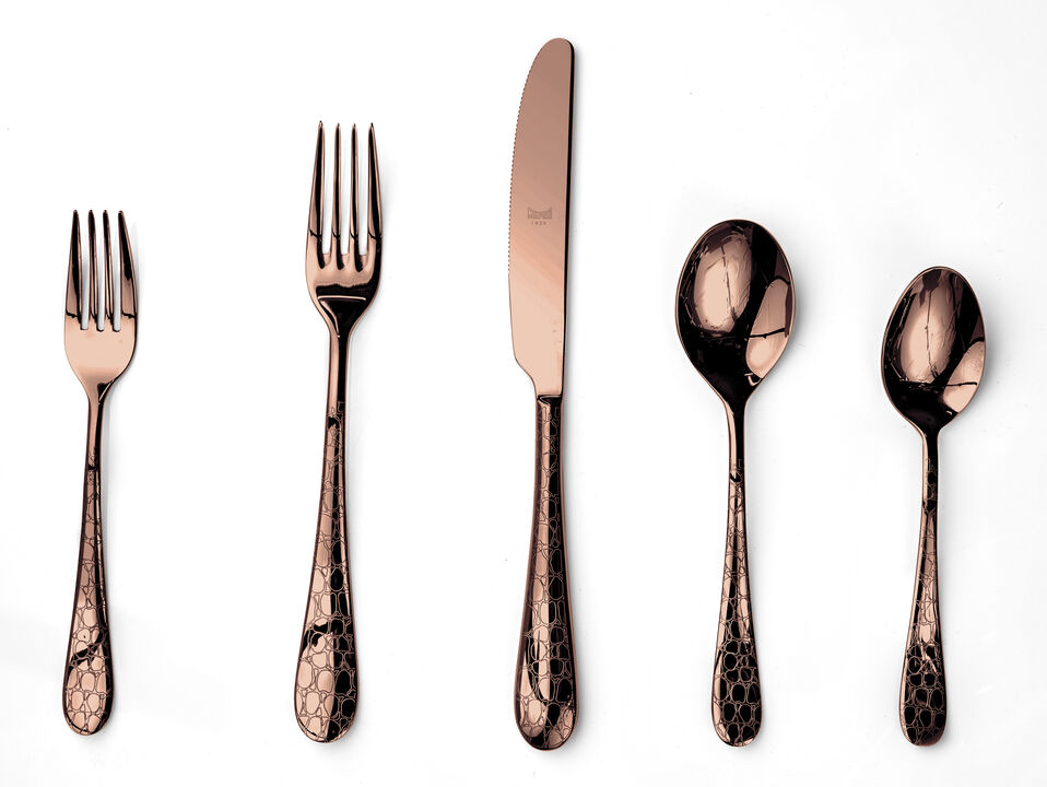 Coccodrillo Bronze Flatware (Set of 20 Pieces)