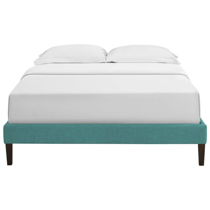 Modway - Tessie King Fabric Bed Frame with Squared Tapered Legs