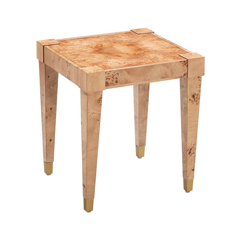 Belen Kox Natural Burl Accent Side Table, Belen Kox