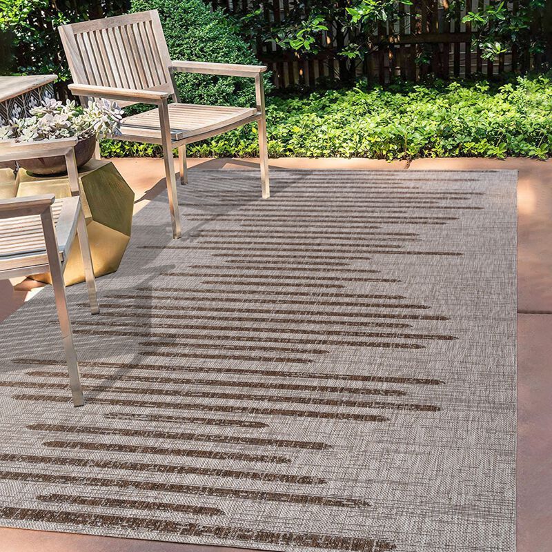 Zolak Berber Stripe Geometric Indoor/Outdoor Area Rug