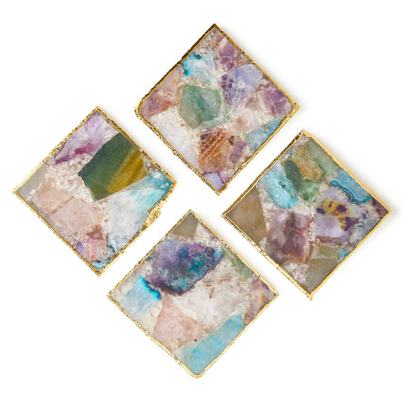 Radiance Composite Agate Coasters, Set of 4