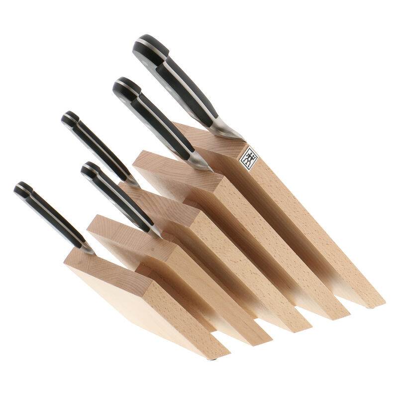 ZWILLING Italian Slanted Magnetic Knife Block - Natural Beechwood