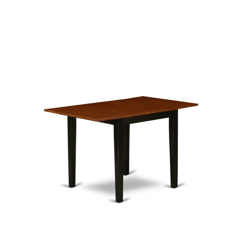 East West Furniture Dining Table Black & Cherry, NDT-BCH-T