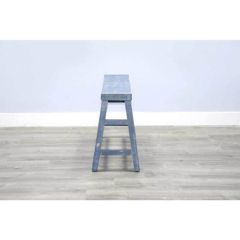 Sunny Designs Ocean Blue Counter Bench, Wood Seat