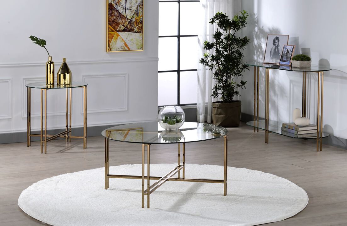 ACME Veises End Table, Champagne