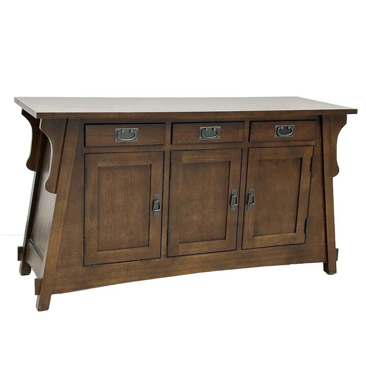 Crafters and Weavers Mission Oak Crofter Console Cabinet - Michael's Cherry - 55 - Walnut