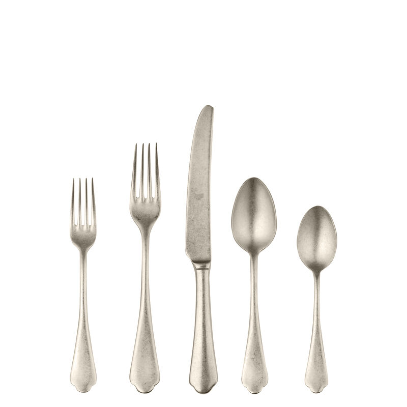 Pewter 5-Piece Flatware Set in Champagne