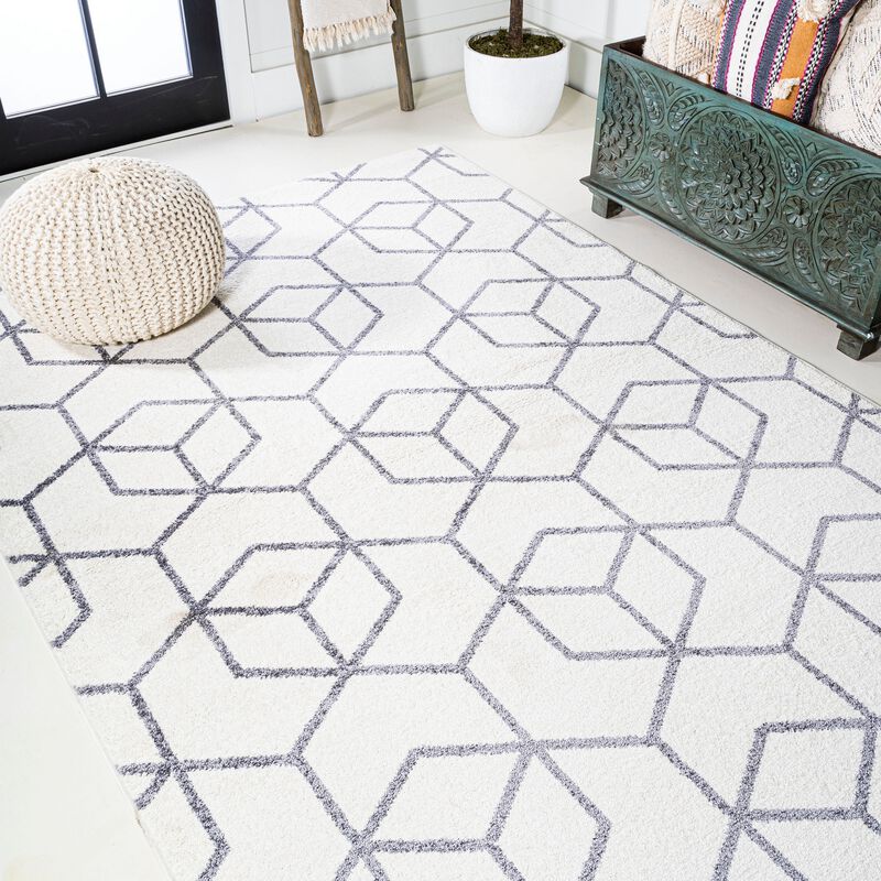 Tumbling Blocks Modern Geometric Area Rug