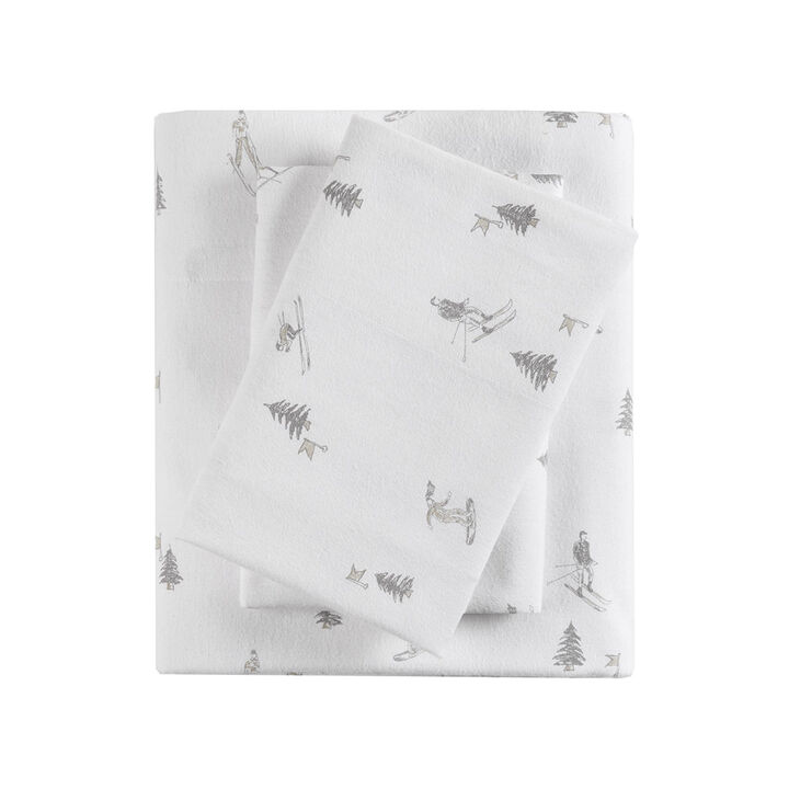 Gracie Mills Persephone 4-Peice Cotton Flannel Sheet Set