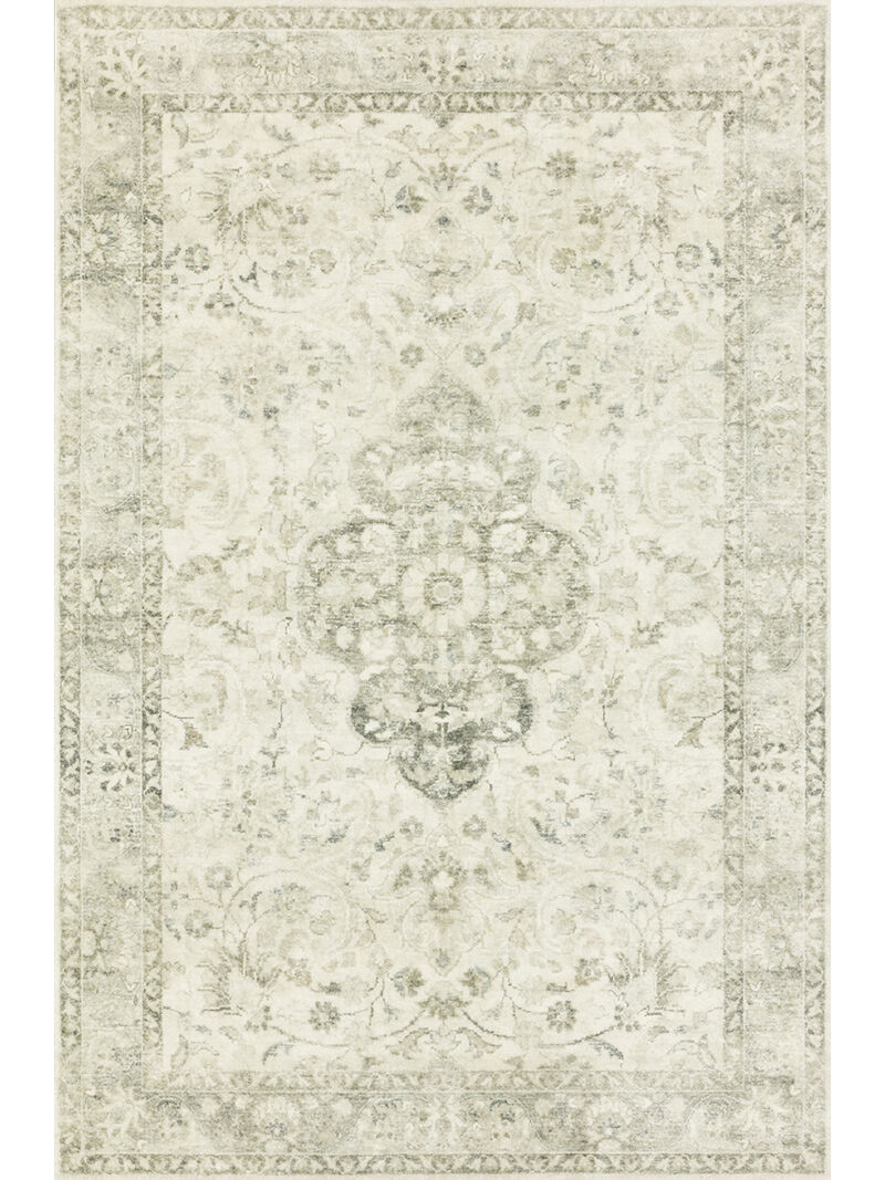 Rosette ROS02 Ivory/Silver 5' x 7'6" Rug