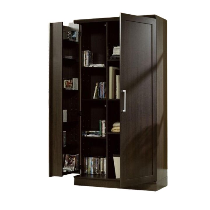 Hivvago Multi Purpose Living Room Kitchen Cupboard Storage Cabinet Armoire in Brown