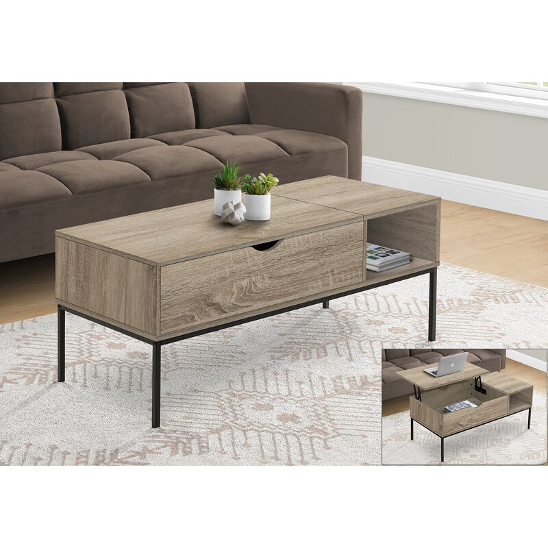 Monarch Specialties - Coffee Table, 42" L, Rectangular, Cocktail, Lift-top, Contemporary, Modern