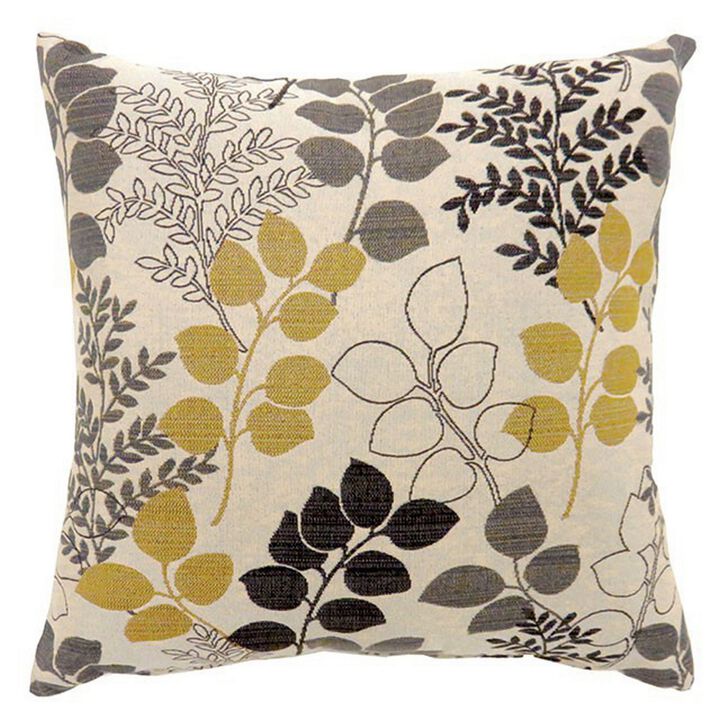 JILL Contemporary Big Pillow With fabric, Multicolor Finish, Set of 2-Benzara